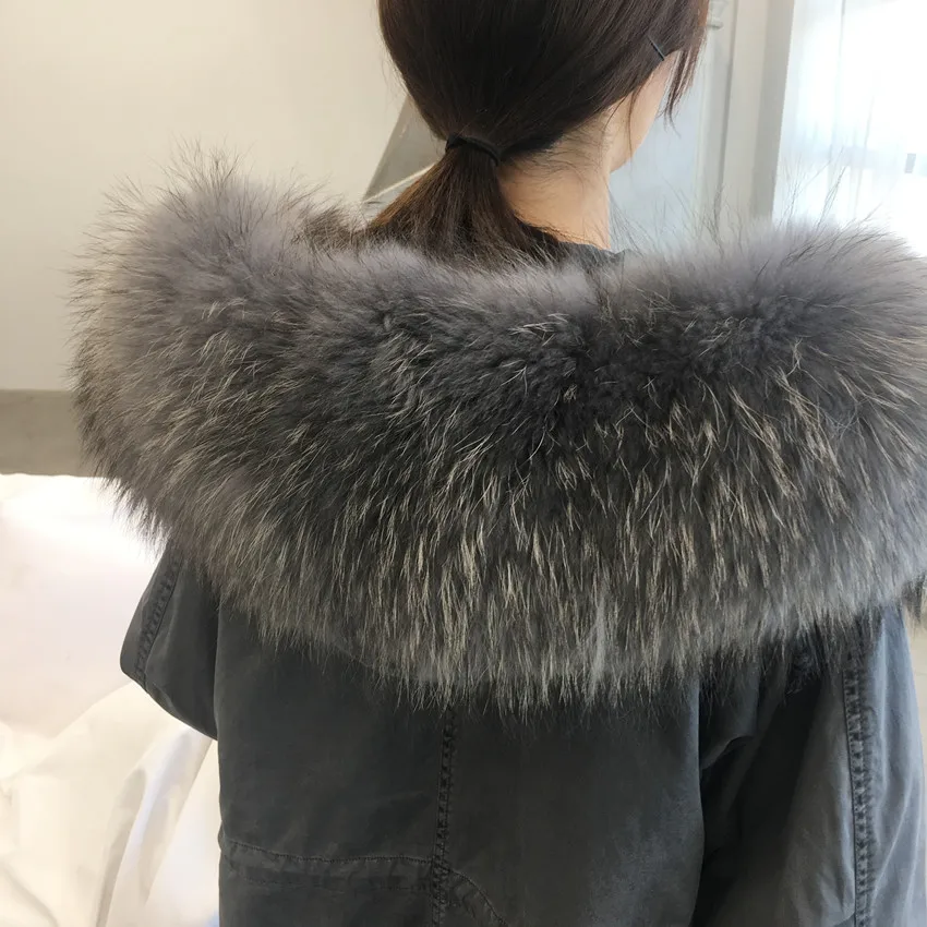 OFTBUY 2019 новая длинная парка зимняя куртка настоящие женские пальто с мехом с натуральным лисьим мехом толстовка с капюшоном куртка с