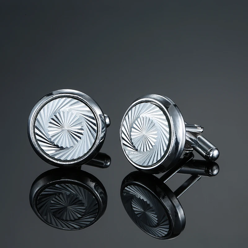 

Luxury Vortex gemelos shirt cufflinks for mens Brand round metal cuff buttons cuff links High Quality abotoaduras Jewelry