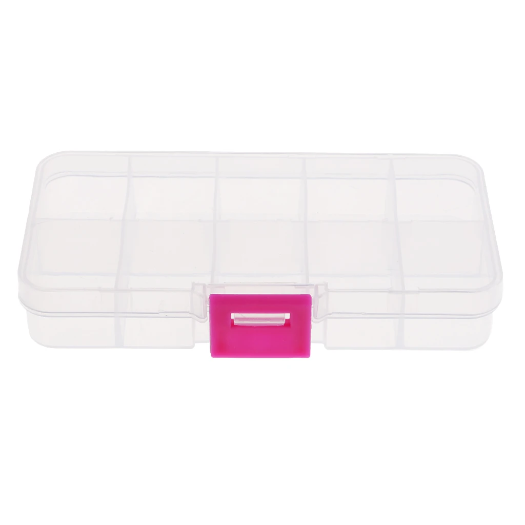1Pc  Transparent Sewing Storage Box Sewing Machine Bobbin Organizer with 10 Compartments