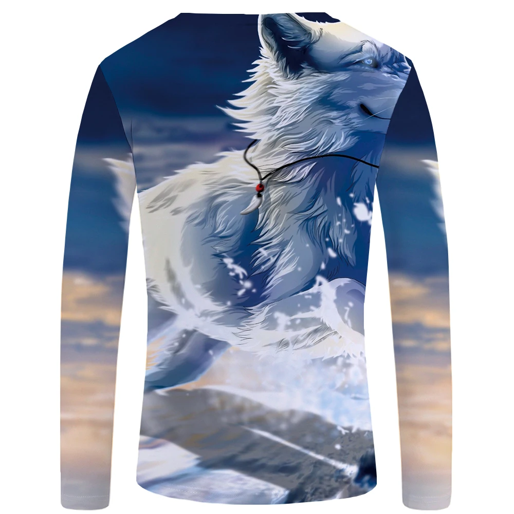 KYKU Wolf T shirt Men Long sleeve shirt Animal Cool New Hip hop Black Anime Clothes Japan Mens Clothing Fashion Man Slim KYKU Wolf T shirt Men Long sleeve shirt Animal Cool New Hip hop Black Anime Clothes Japan Mens Clothing Fashion Man Slim