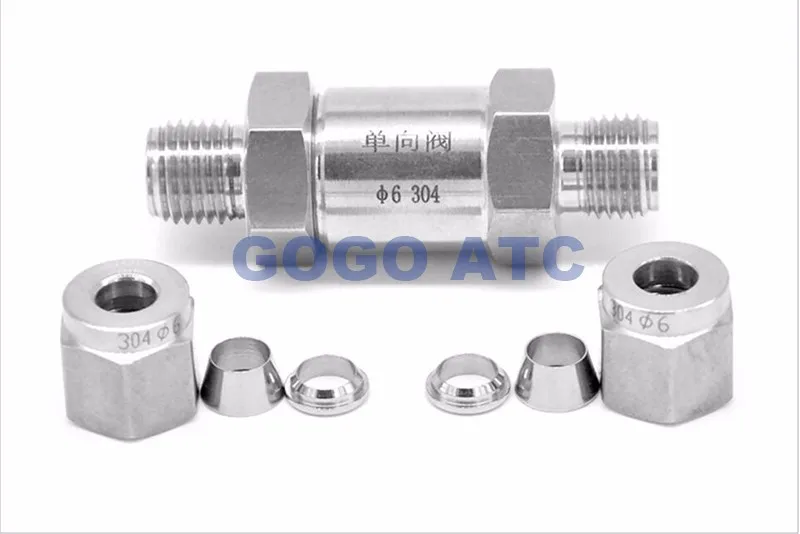 Высокое качество обратный клапан 3 6 8 10 мм 1/" 1/4" 3/" 1/2" жесткая трубка SS304 нержавеющая сталь высокого давления кислотостойкий односторонний клапан