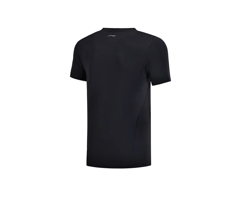 Li-Ning мужская тренировочная серия футболка на сухой замораживании дышащая анти-УФ подкладка комфорт Спортивная футболка ATSN079 MTS2771