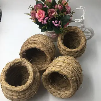 SaiDeng Straw Bird Nest House Animals Bird House Parrot Nest Cages Bird Pigeon Breeding Nest -30 4