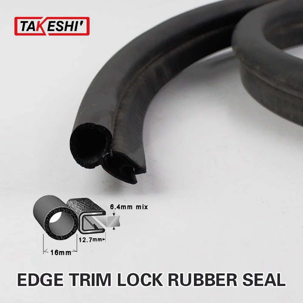 157" 400cm Car 16x28.7mm Rubber With metal Flexible EDGE TRIM Seal