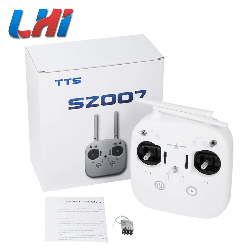 

TTS 2.4G 7CH Remote Control Transmitter with Receiver for Fixed-wing Aircraft Vehicles Boats Multi-color Aircraft White