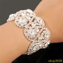 elegant Bridal crystal rhinestone bracelet wedding jewellry accessories sp-t-212