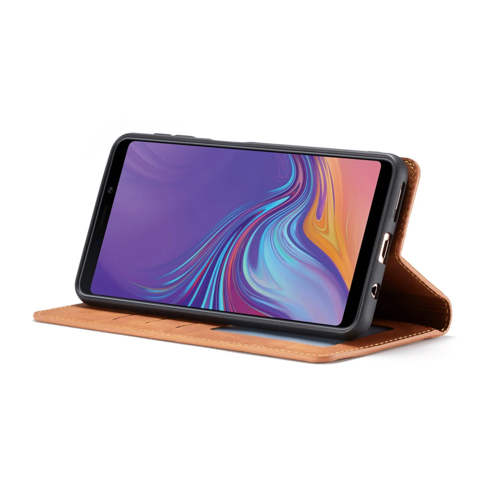 Чехлы для Samsung Galaxy A7 2018 A750F визитница кожаный магнитный кошелек флип чехол чехлы