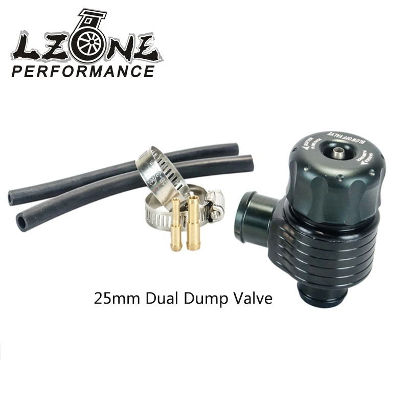 LZONE-Turbo Diverter Dump предохранительный клапан Универсальный 1,8 т 25 мм фитинг алюминиевый предохранительный клапан турбо мусорный клапан bov с Adpater