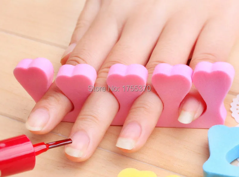 

Professional Nail Art Toe Finger Separators Soft Polish Manicure Pedicure Foam Sponge Gel UV Beauty Tools 2 Pcs/lot