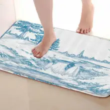 Эскизы Стиль Коврик для ванной комнаты, смешной Противоскользящий коврик для ванной, занавески для душа аксессуары, соответствующие вашей душевой занавеске