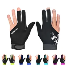 Спандекс Снукер три пальца бильярдные перчатки бассейн левая и правая рука Открытый легкий ткань анти-скольжения открытый палец# y10