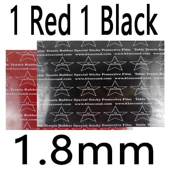 2x 61second гром лм pip-в экономической подготовки Настольный pingpong стол, настольный pingpong Резина с губкой - Цвет: 1red 1black 1.8mm