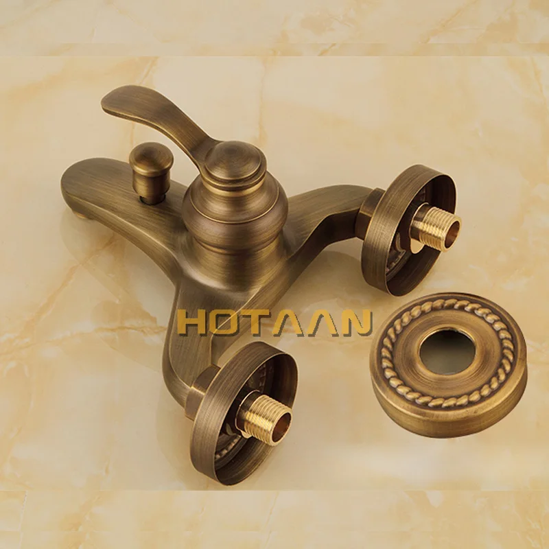 Настенный ручной латунный душ в античном стиле|shower faucets|faucet setshower faucet set |