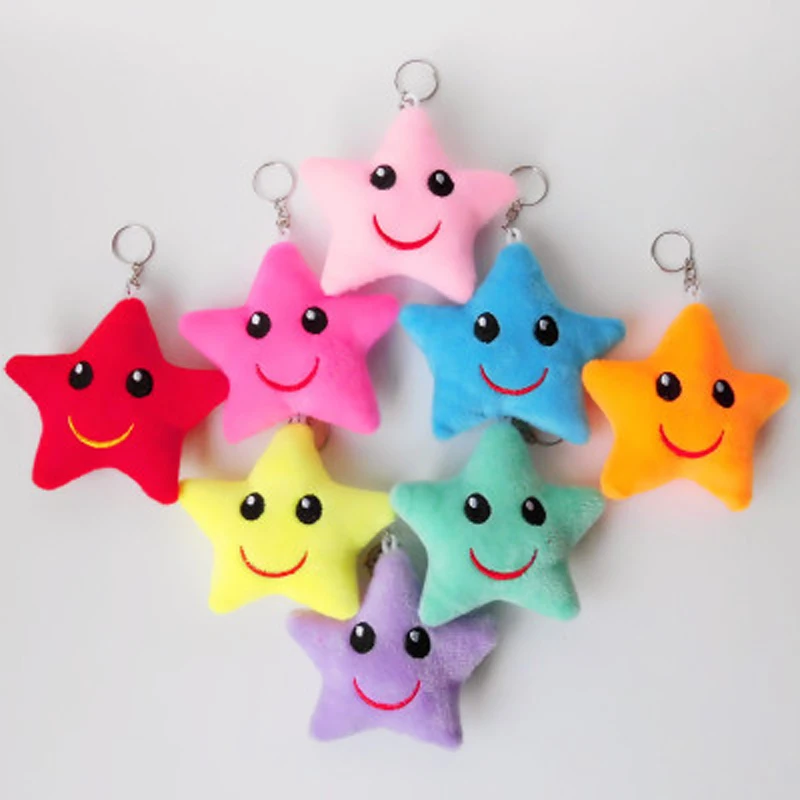 

Hot Star Keychain Factory Direct Small Gifts Event Gifts Practical Stars Plush Pendant Keychain Children's Toys Student Gifts