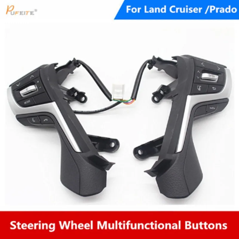

Steering Wheel Switches buttons Auto parts For Toyota Land Cruiser Prado 2018 Multi-function steering wheel button with cables