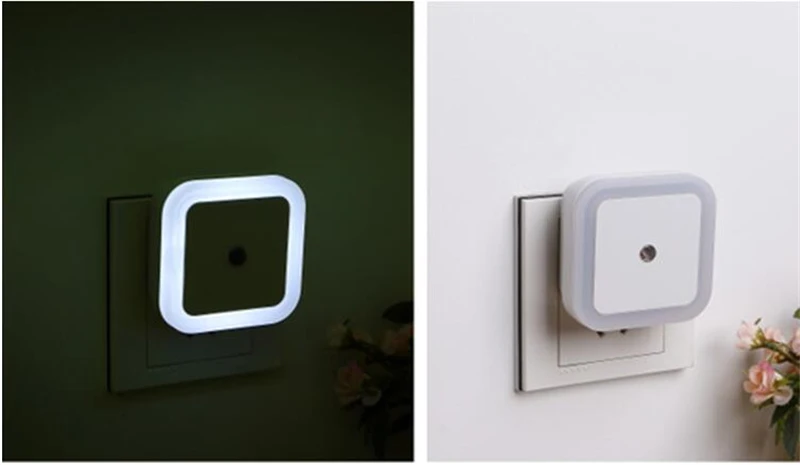 LED night light in plug with sensor control baby lamp 220V EU plug wall socket light Baby Bedroom bedside lamp bulb Backlight