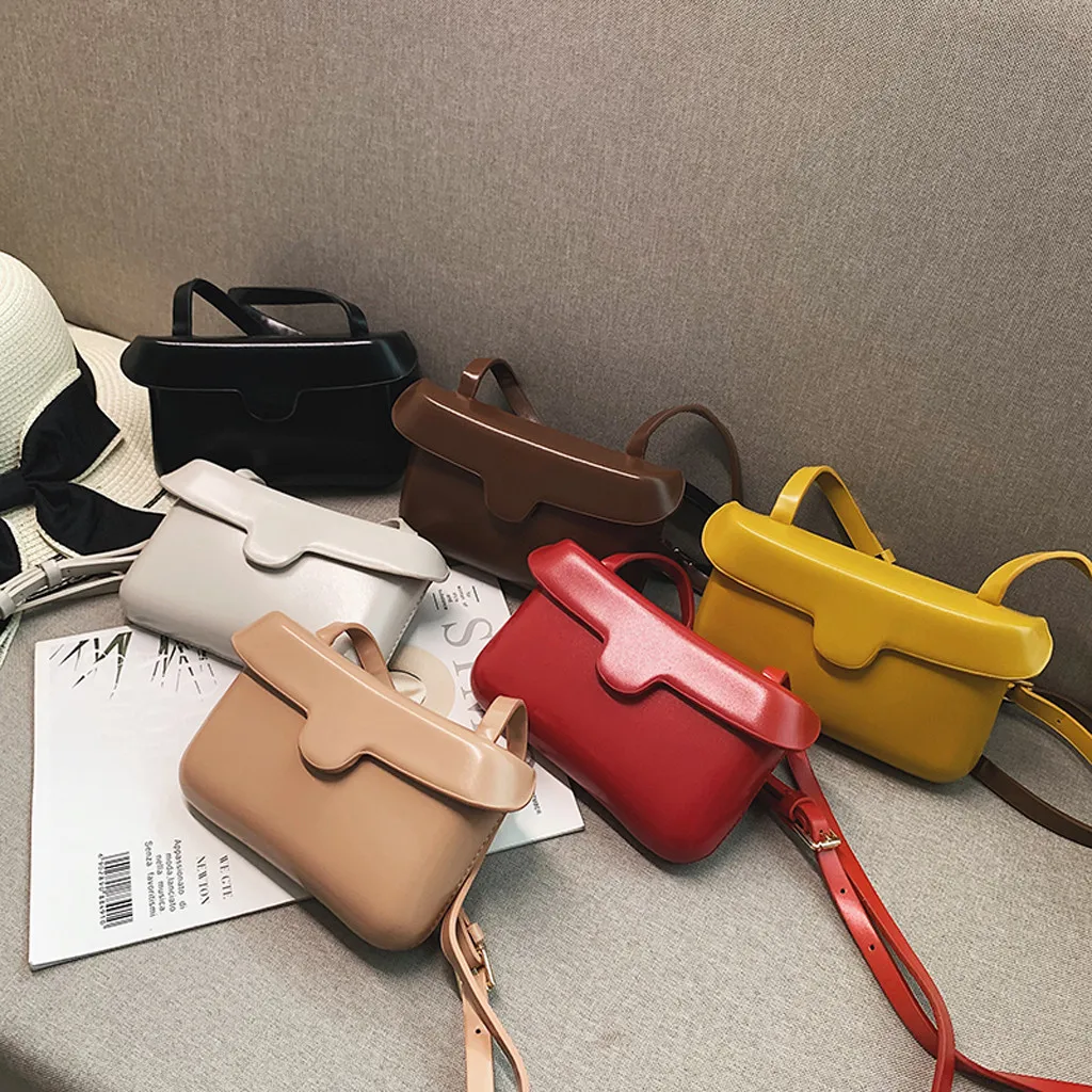 

Women's Fashion Casual Flip Pure-Colour Cover Retro Shoulder Bag Purse Flap Bag for summer