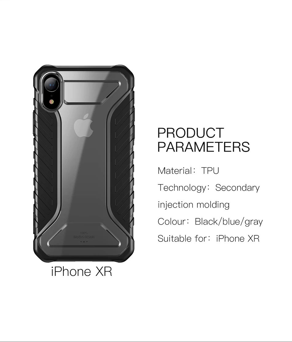 Чехол Baseus с текстурой шин для iPhone Xs Max, Xr, X, S, R, Xsmax, прочный защитный мягкий силиконовый чехол для iPhone, Max