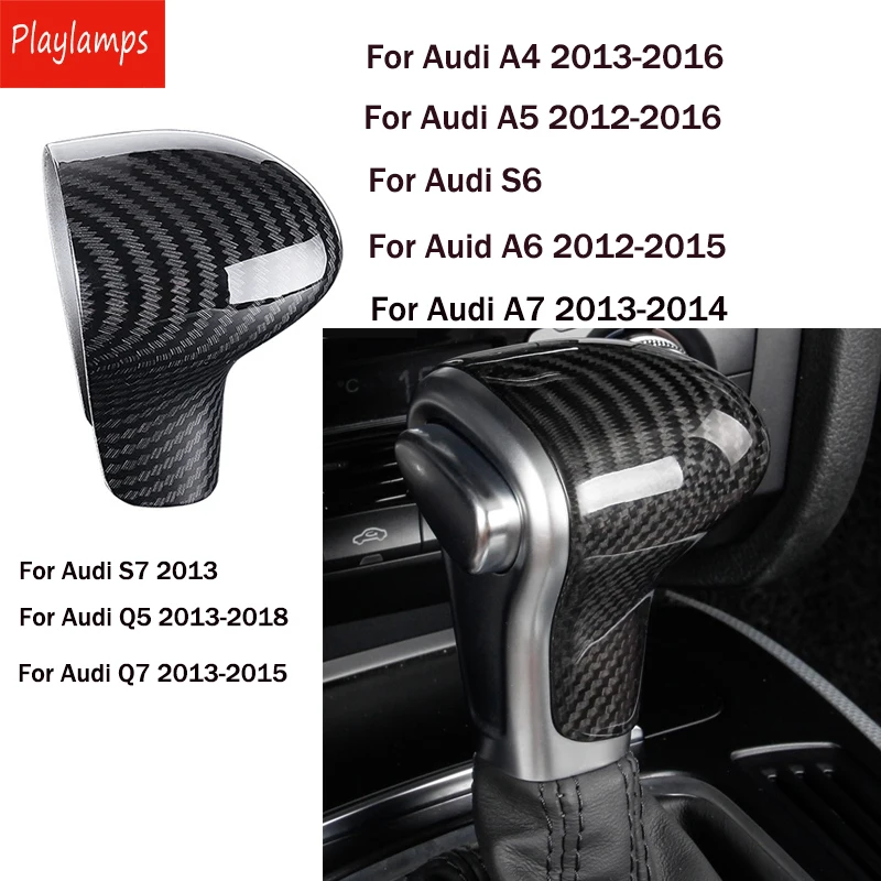 Автомобильный Стайлинг для Audi Auto Gear Shift ABS чехол из углеродного волокна украшение