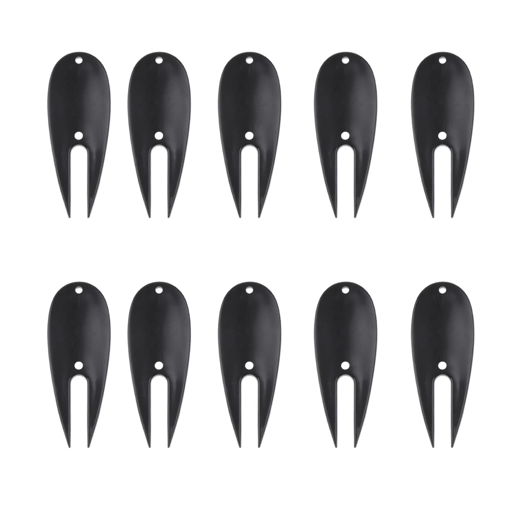 10 Pieces Divot Repair Tool Golf Gift Tools for Repairing Greens Witchblade Pitch Groove Cleaner Golf Pitchfork  Accessories