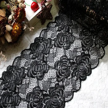 

18cm width Elastic lace Trim Lace Ribbon Applique DIY embroidery Garment Accessories Wholesale Sewing Crafts Lace Trimmings