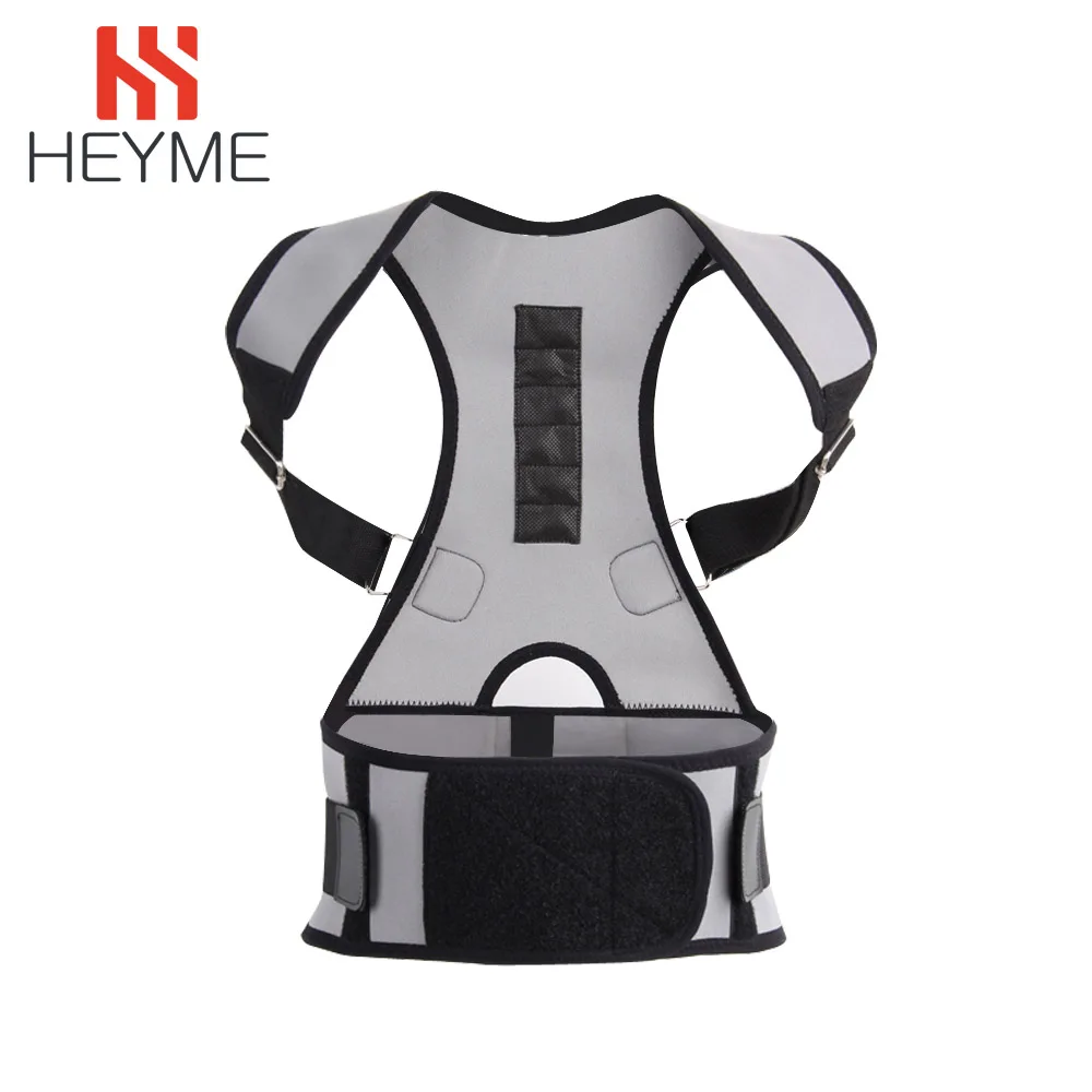 HEYME Магнитный Корректор осанки неопреновый удерживающий корсет выпрямитель для спины на плече пояс для поддержки позвоночника для мужчин и женщин A
