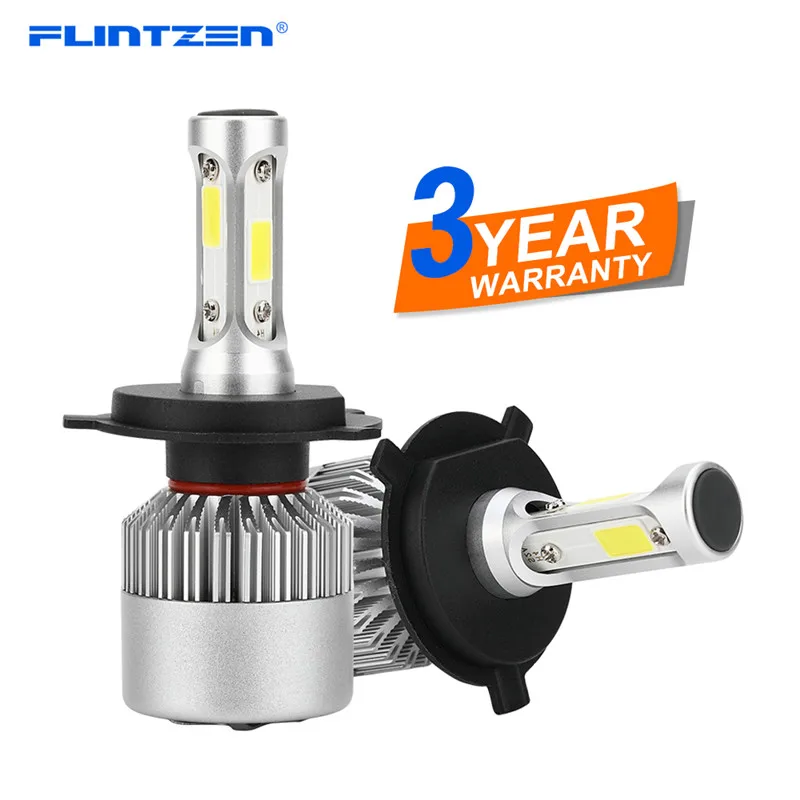 Flintzen H4 Hi/lo H7 H11 9006 LED Car Headlight 9005 HB3 HB4 H1 H13 High Power Super White 6000K car bulb Replace Original Lamp