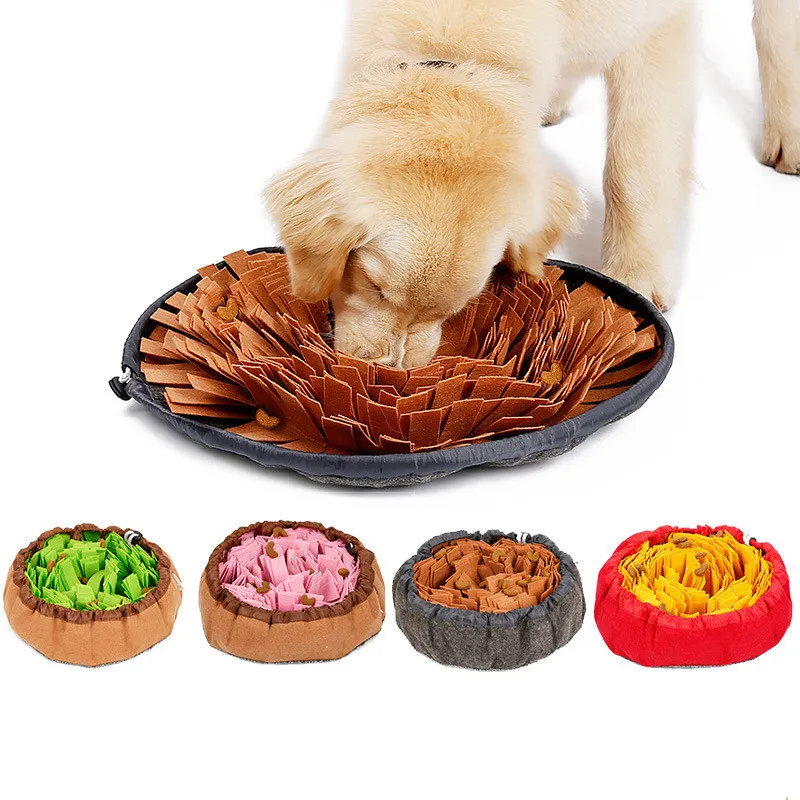 

Pet Sniffing Training Feeding Mat Puzzle Pressure Reducing Bowl Dual Use Non Slip Portable Pad for Outdoor Home Dog Cat MayO2