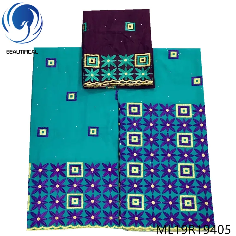 

BEAUTIFICAL Nigerian lace fabrics New arrival cotton swiss lace fabric 7yards/lot swiss voile lace embroidery fabric ML19R194