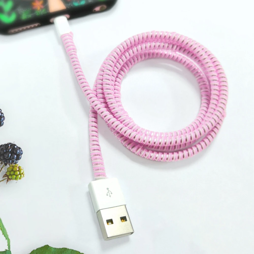 Зарядка через USB линии передачи данных кабель протектор провода шнур Обёрточная