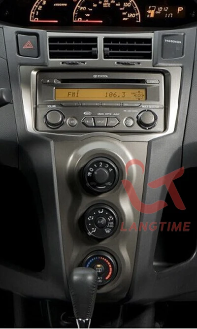 Автомобильная арматура DVD рамка, панель DVD, Dash Kit, фасции, Радио Рамка, аудиокадр для Toyota Yaris, Vitz, Platz 05-10-черный, 2 DIN