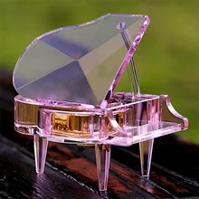 Rhyme movement crystal piano music box creative birthday gift Valentines Day small gifts home ornaments music box