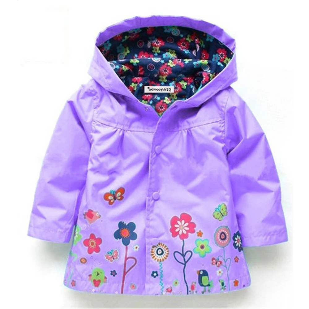 Осенне-зимняя куртка для маленьких девочек ветровка для девочек, детский плащ, плащ для девочек верхняя одежда для детей, одежда для детей возрастом 2, 3, 4, 5, 6 лет
