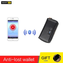 Для мужчин из натуральной кожи Lost интеллектуальной Bluetooth Smart gps бумажник кошелек мужской держатели карт случае костюм