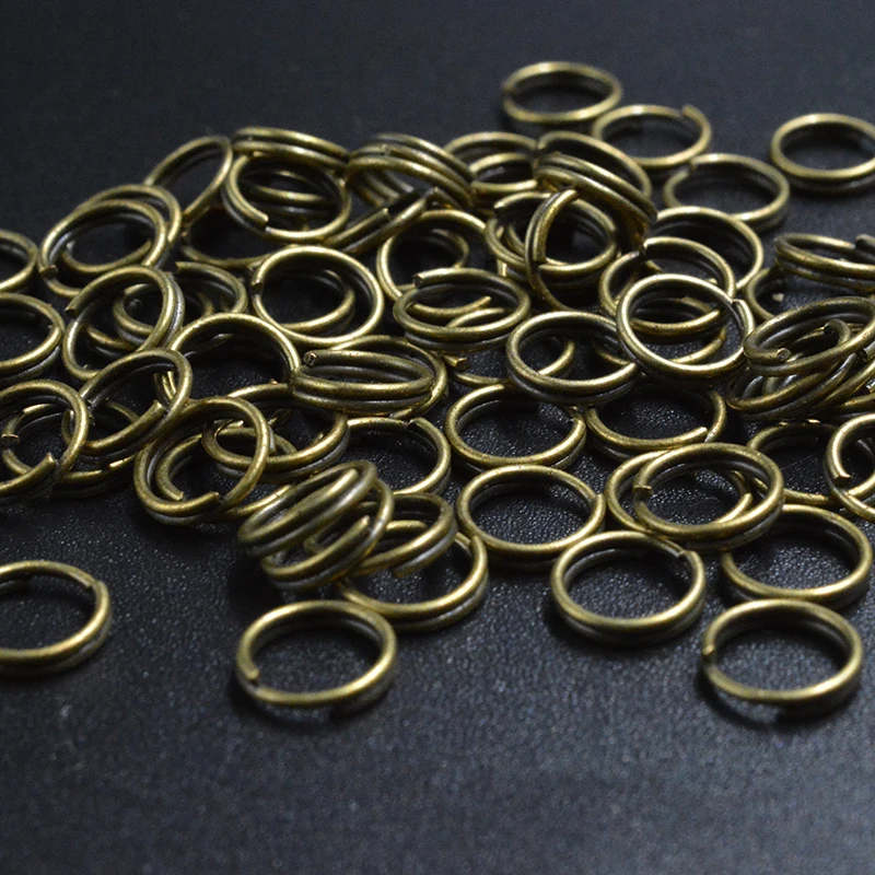 

FLTMRH 50pcs 11mm Jump Rings jewelry findings for DIY necklace tassel hookor bag charm clasp double layer