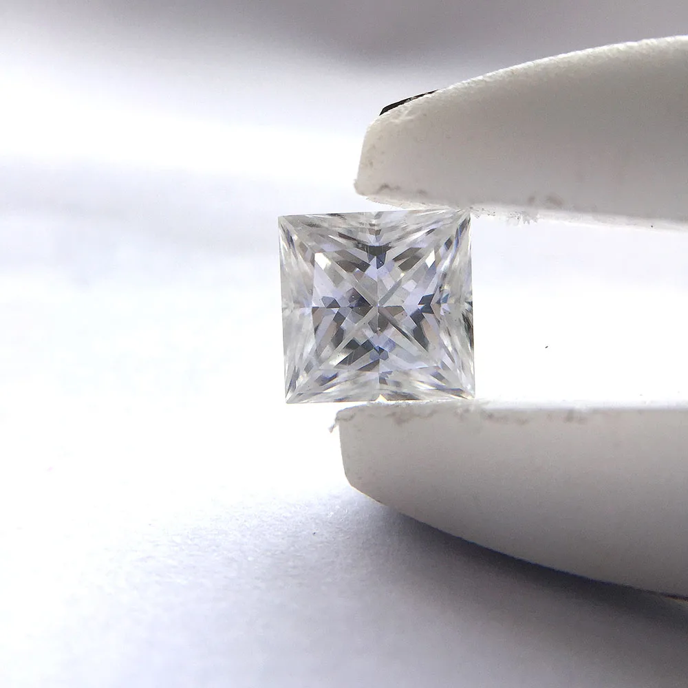 0.8CT DEF Princess 5 мм отличный порезной моисанит Свободный Камень для женских