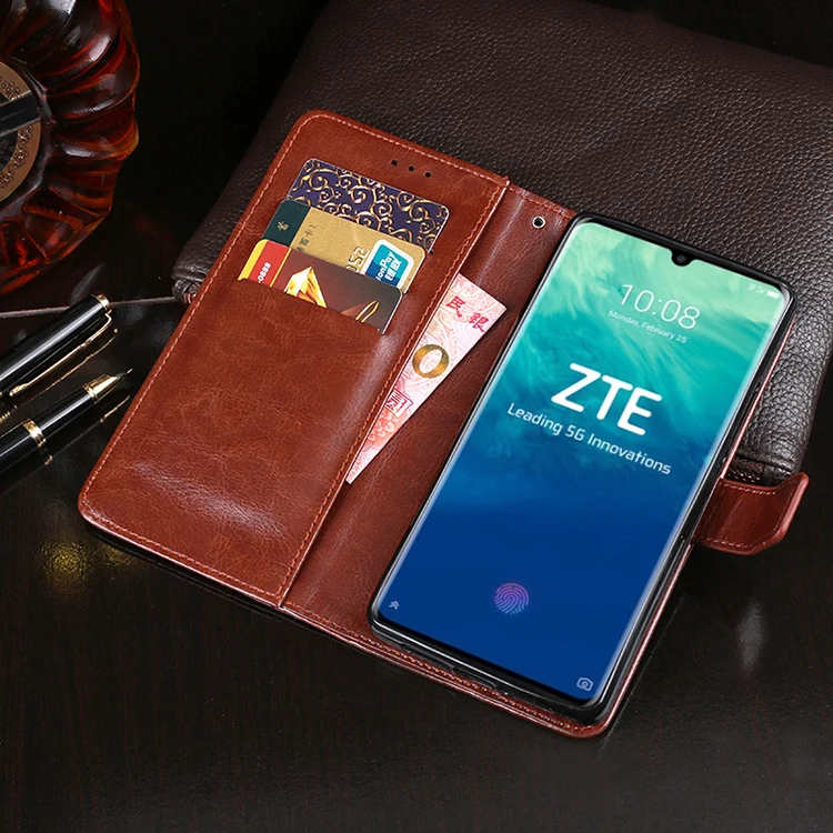Флип чехол для Zte Axon 10 Pro кожаный магнитный кошелек A2020 s|Бамперы| |