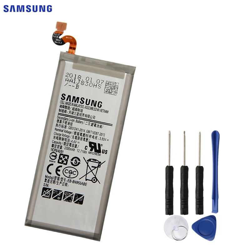 Samsung сменный аккумулятор EB-BN950ABE для samsung GALAXY Note 8 Note8 N9500 N9508 SM-N950F проект Baikal 3300 мАч