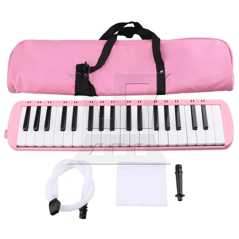 

Yibuy Pink Portable 37 Note Piano Keys Melodica with Carrying Bag for Beginners Musical Fans