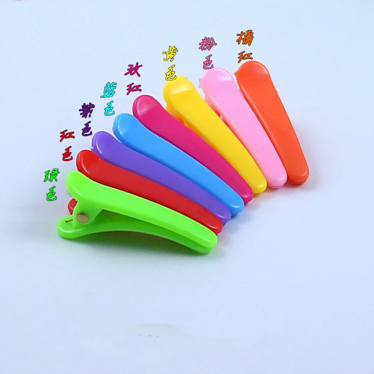 Hot sale! fashion fluorescence color alligator clip plastic small