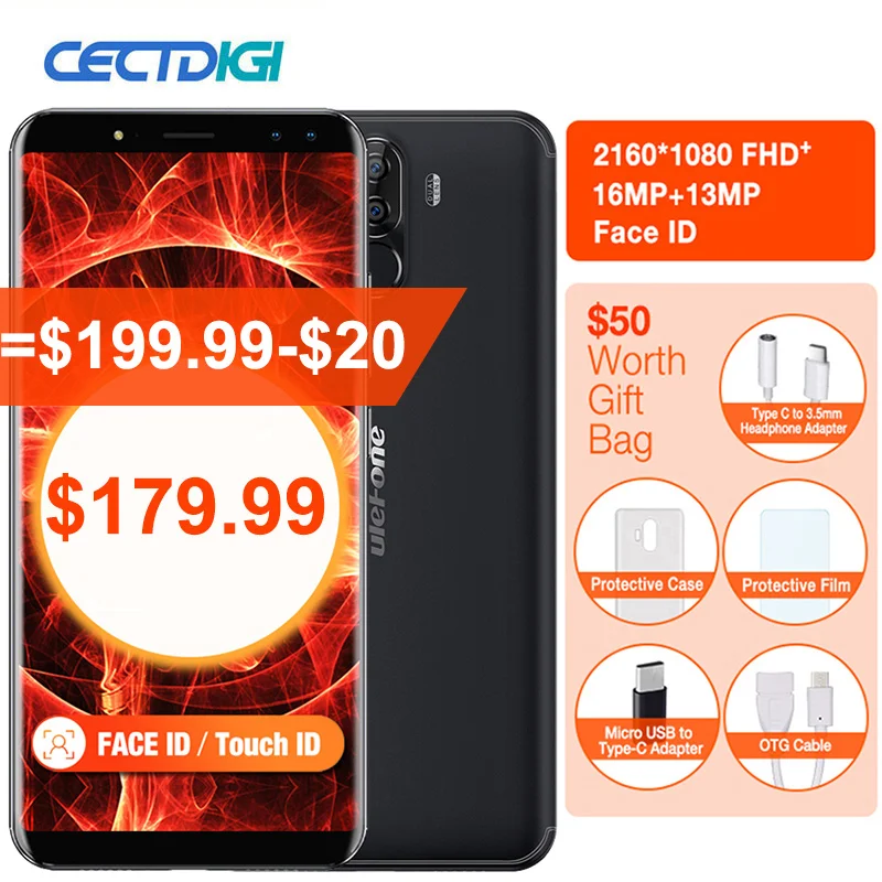 Ulefone Power 3s смартфон с 6 дюймовым дисплеем восьмиядерным процессором MTK6763 ОЗУ 4 Гб