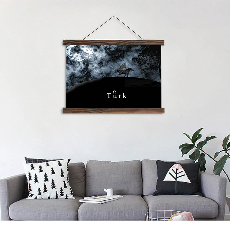 

Artryst hanging canvas mordern decor painting black horse background abstract painting printed for living room wall art SCP (12)