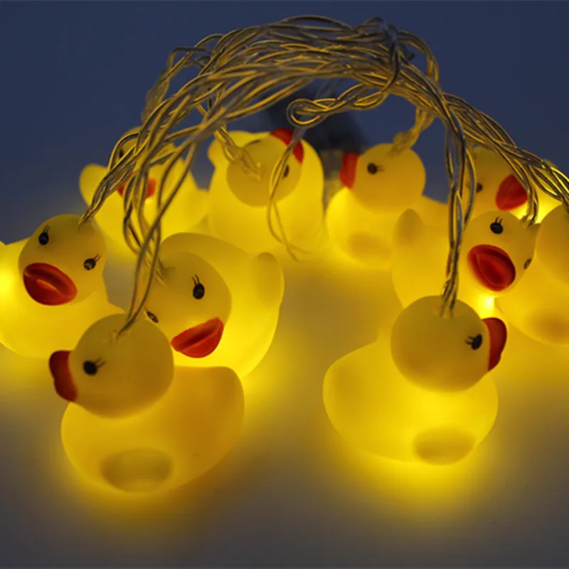 

Cute Light String 1.2M 10Leds Silicon Animal Duck/Puppy/Hipoo LED String Battery Operated Kids Bedroom Decoration Creative Gifts