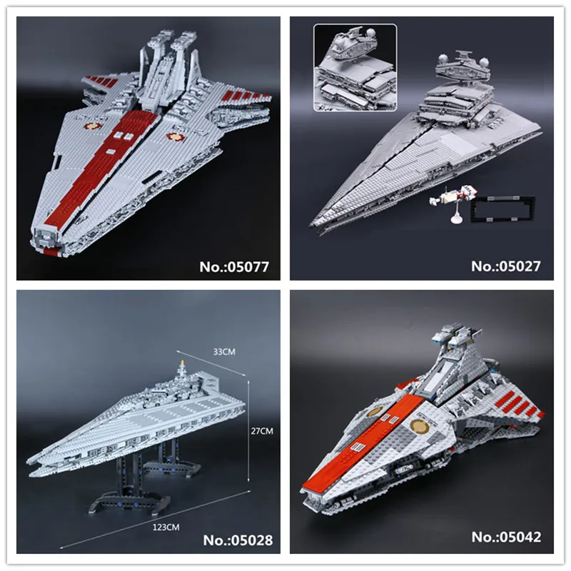 

05027 Emperor Fighters 05028 Destroyer 05042 05077 The USC Republic Fighting Cruiser Building Block Toys 10030 10221 8039