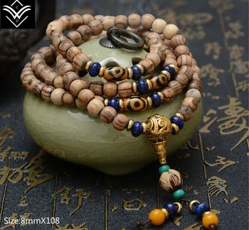 

Fashion Agarwood Lotus Bodhi 8mmX108 Buddha Beaded Bracelet