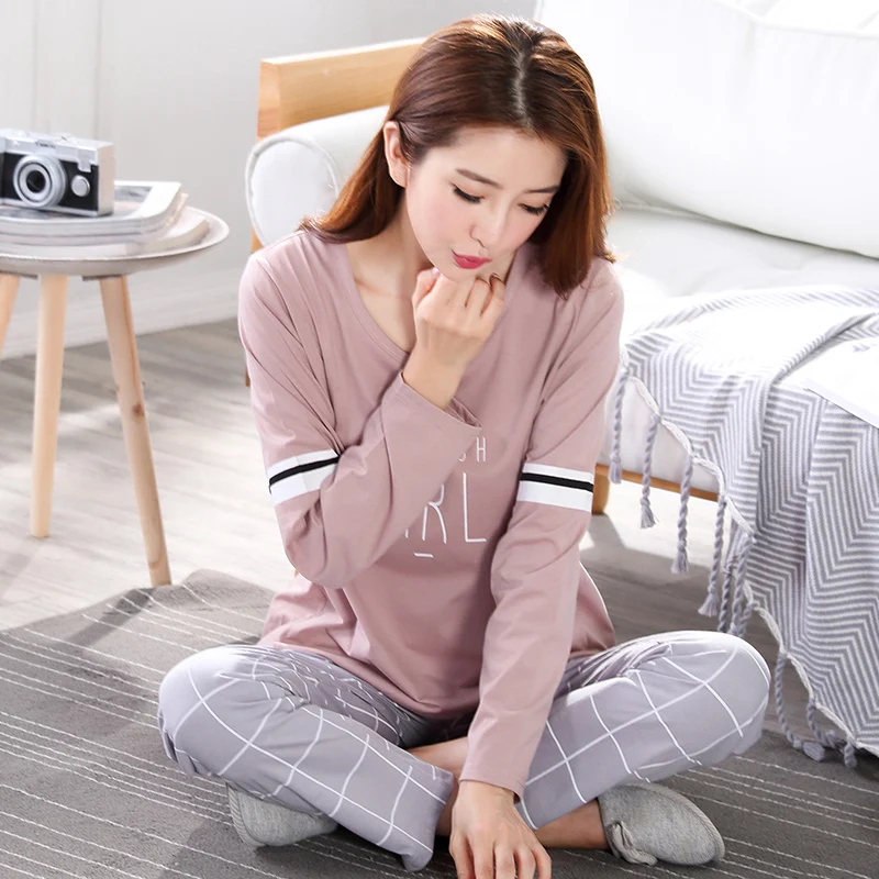 Женская одежда для осени и зимы модель 5XL 4x l m пижамные комплекты Хлопковая пижама