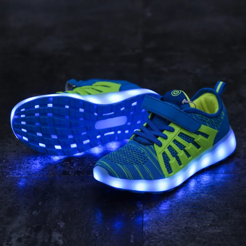 

MIQI&LADING Autumn New USB Charging Children Luminous Sneakers High Quality Boys Girls Flash Led Light Shoes Kids Glowing Shoes