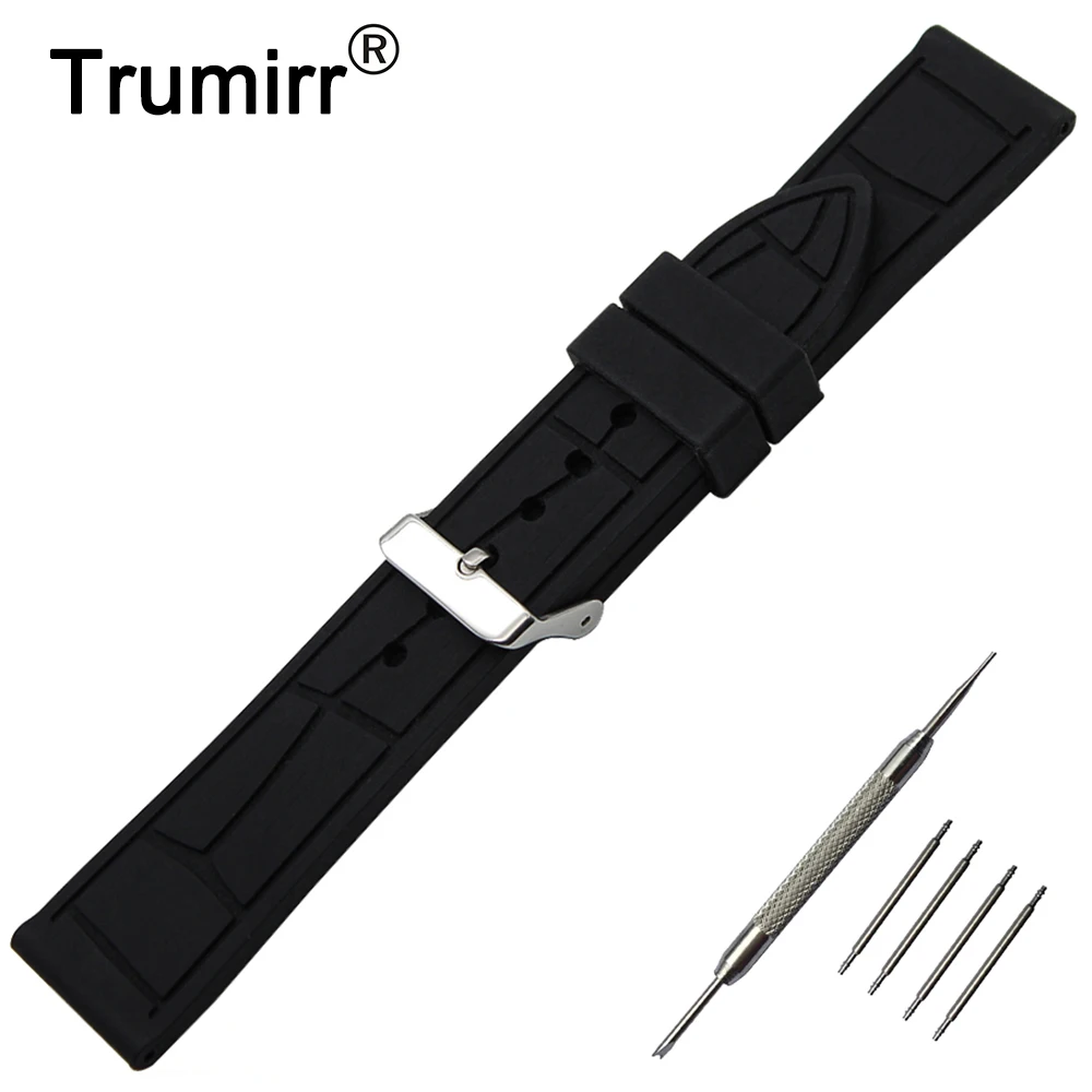 

19mm 20mm 21mm 22mm Silicone Rubber Watchband for Timex Weekender Expedition Wrist Strap Stainless Steel Buckle Bracelet