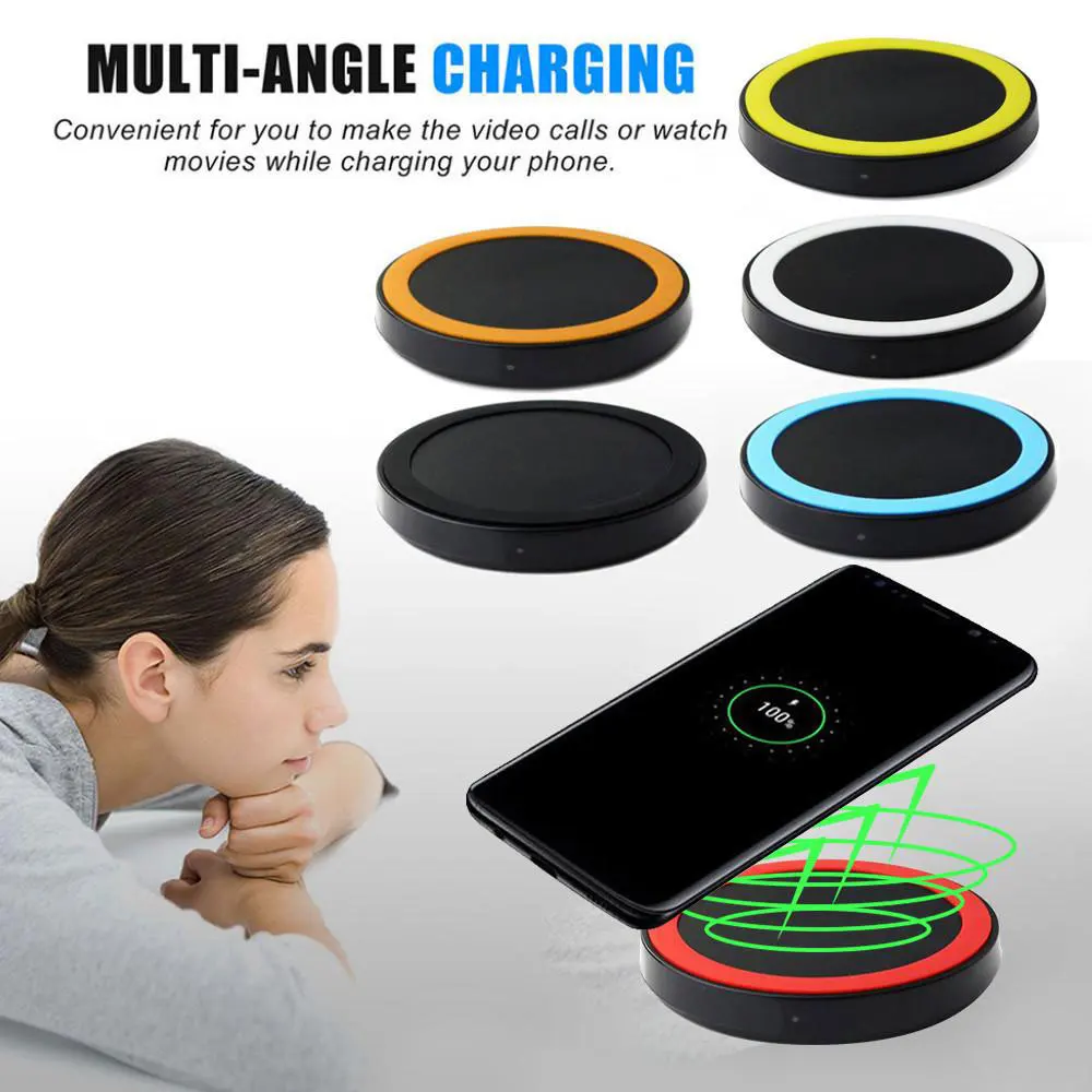 

Wireless Charger for iPhone X Xs Max XR Silicone Round Charging Pad for Samsung Galaxy S8 S9 S7 Edge Note 9 Qi-Enabled Device #4