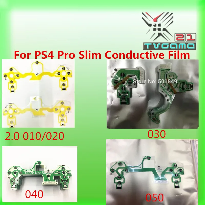 

100Pcs/Lot 2.0 010/020 JDS030/040/055 Conductive Film Keypad Flex Cable For PS4 Pro Slim Controller